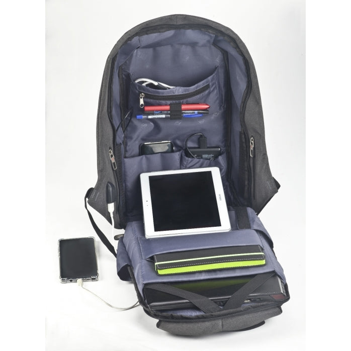 תיק גב עמיד במים נגד גניבות עם USB